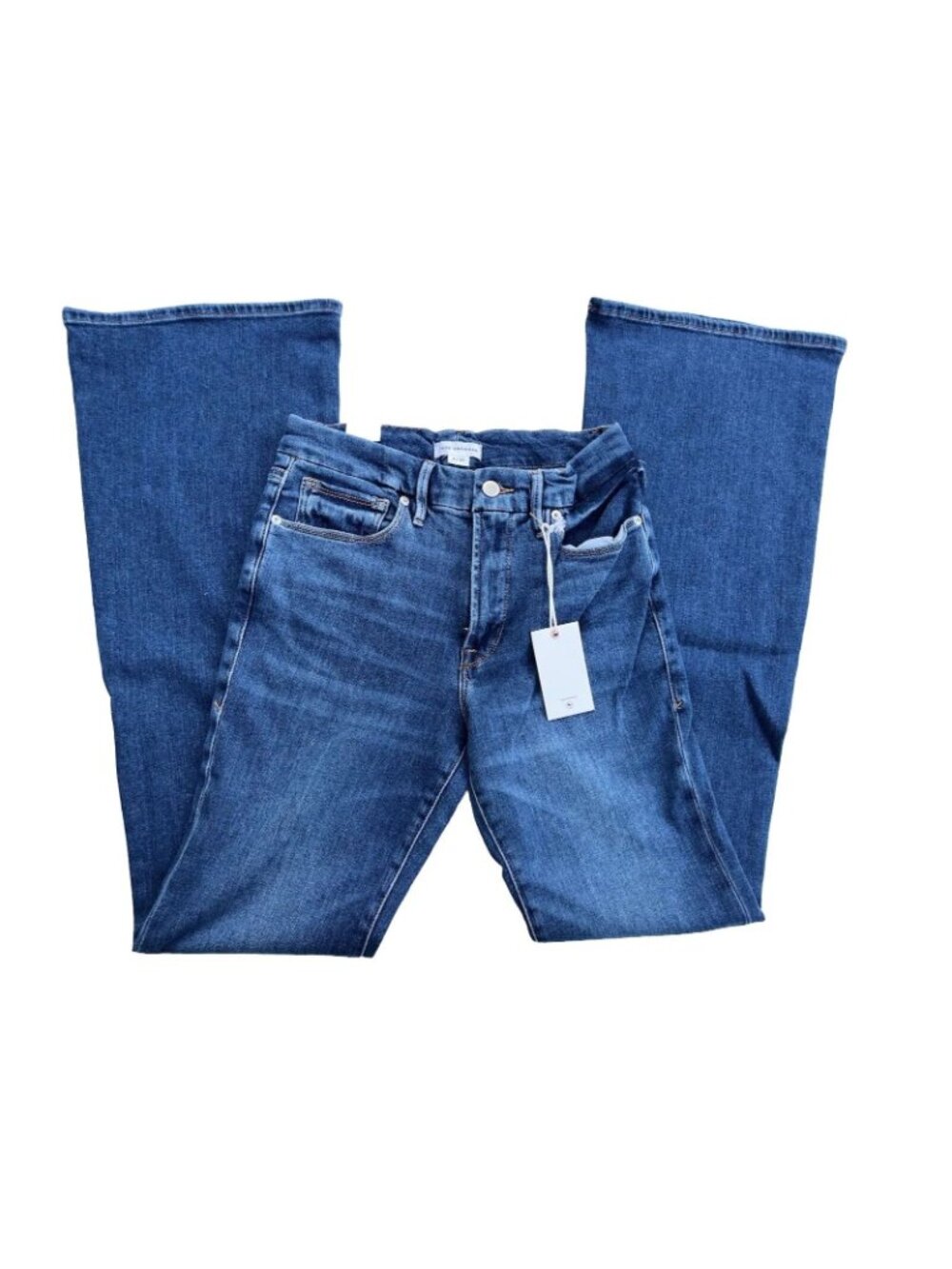 Good American Good Legs Flare Jeans Sz 4 15 NWT Cashmere Blend High Rise - Picture 11 of 15